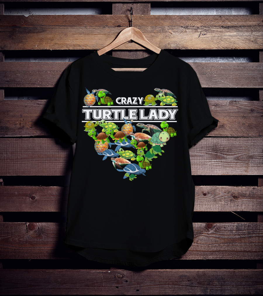 Crazy Turtle Lady Heartful Collection T-Shirt