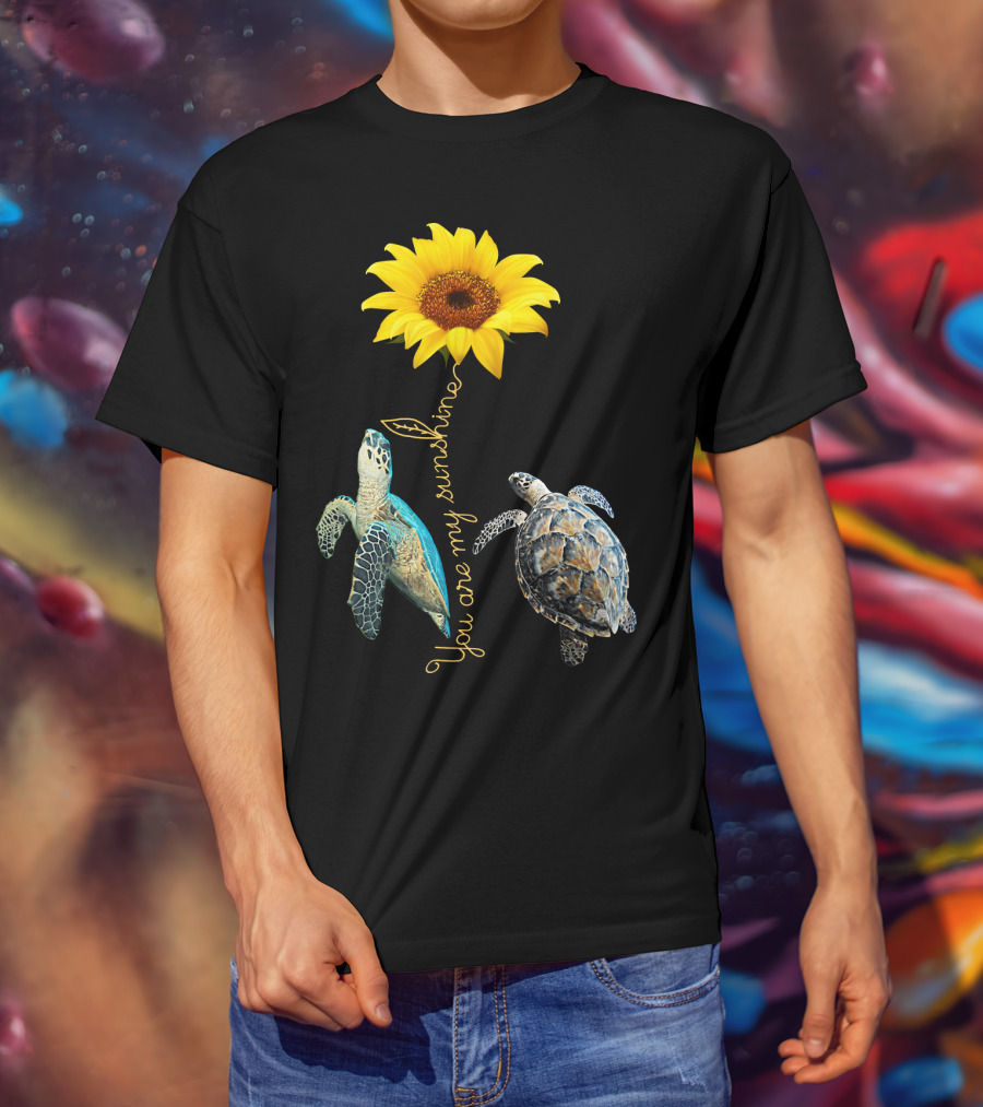 You Are My Sunshine Turtle Sunflower T-Shirt