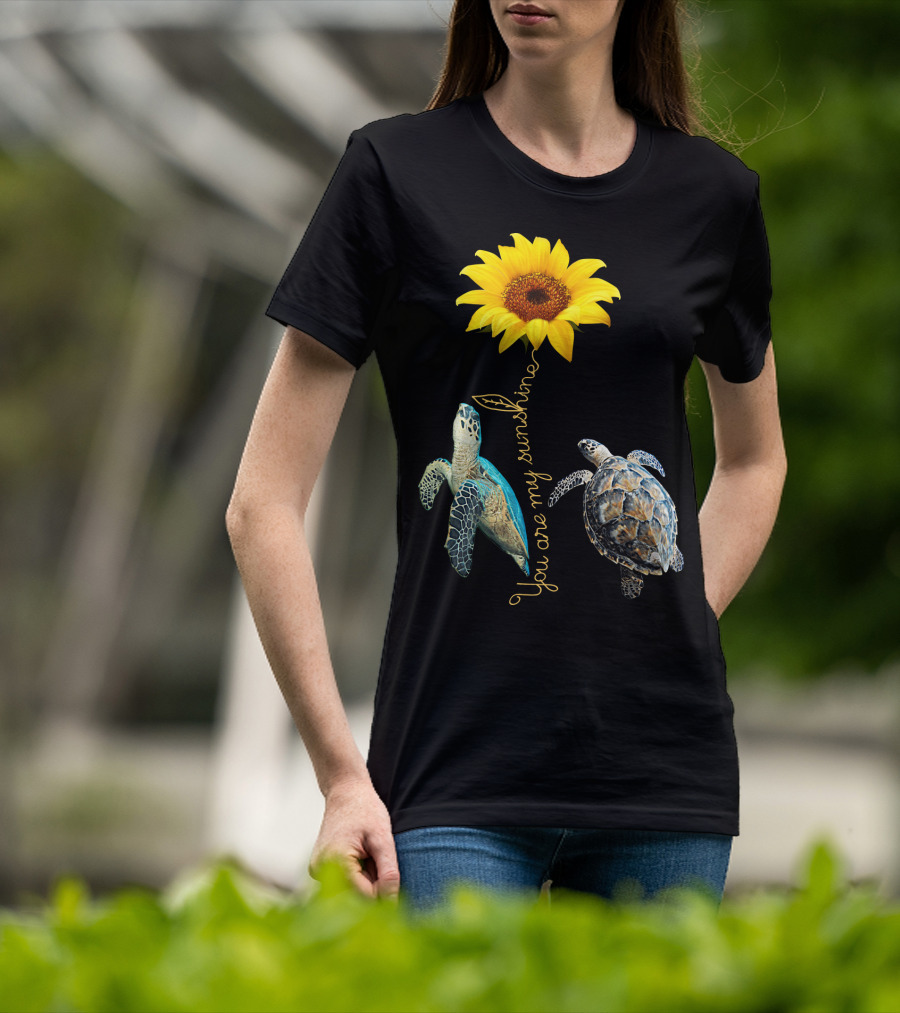 You Are My Sunshine Turtle Sunflower T-Shirt