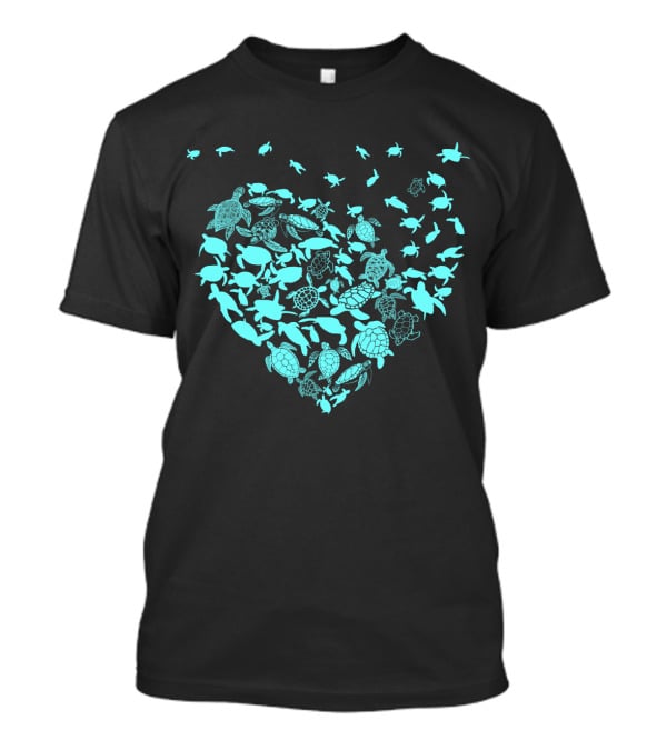 Turtles Heart Shape Ocean Love T-Shirt