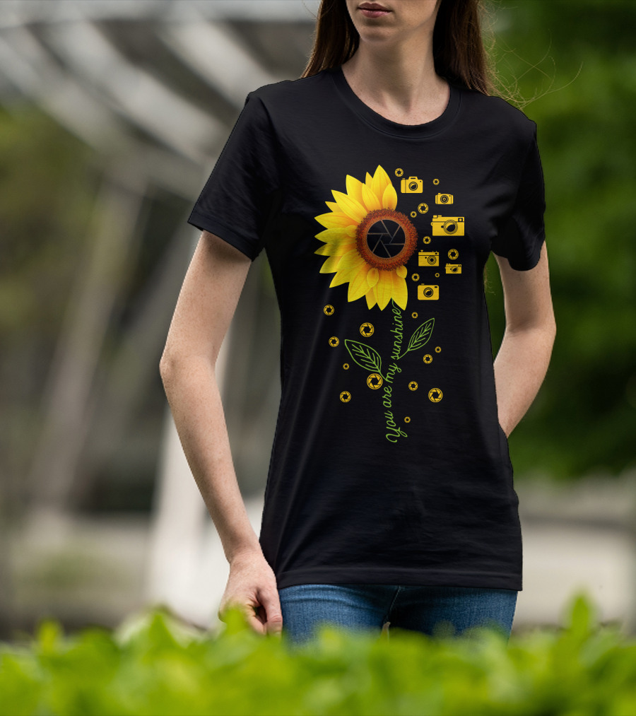 You Are My Sunshine Sunflower Camera Icons T-Shirt