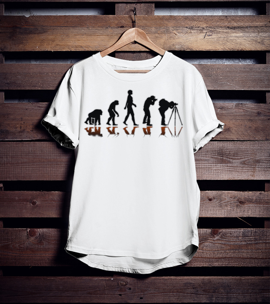 Photography Evolution Silhouette Progression T-Shirt