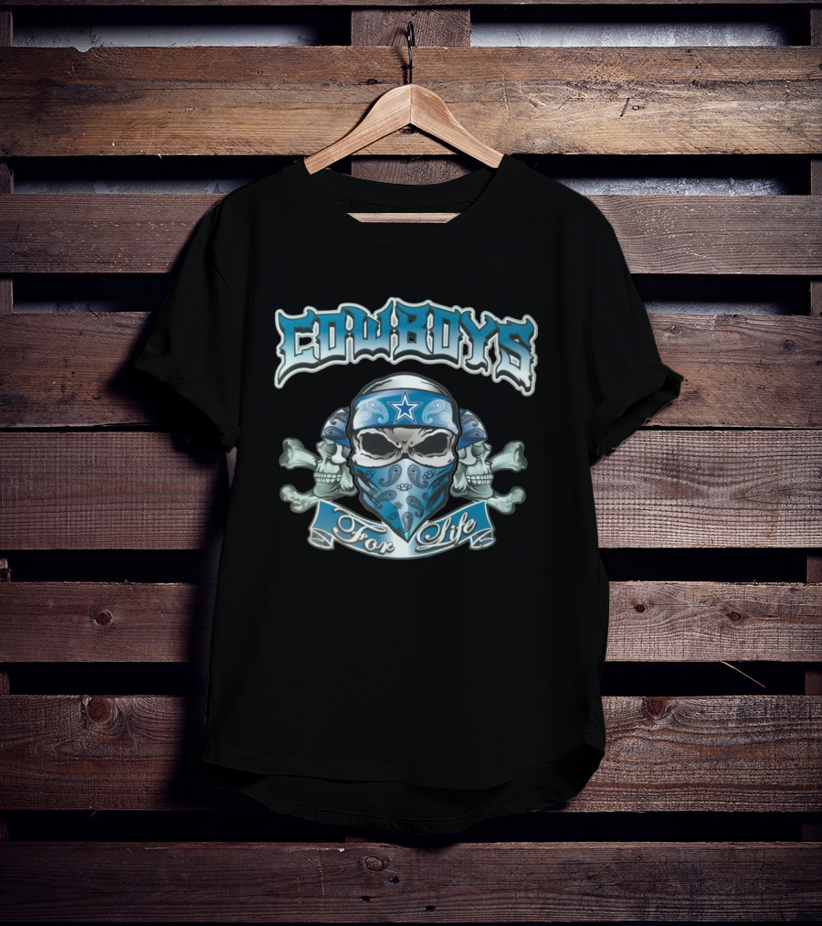 Cowboys For Life Skull Bandana Star T-Shirt