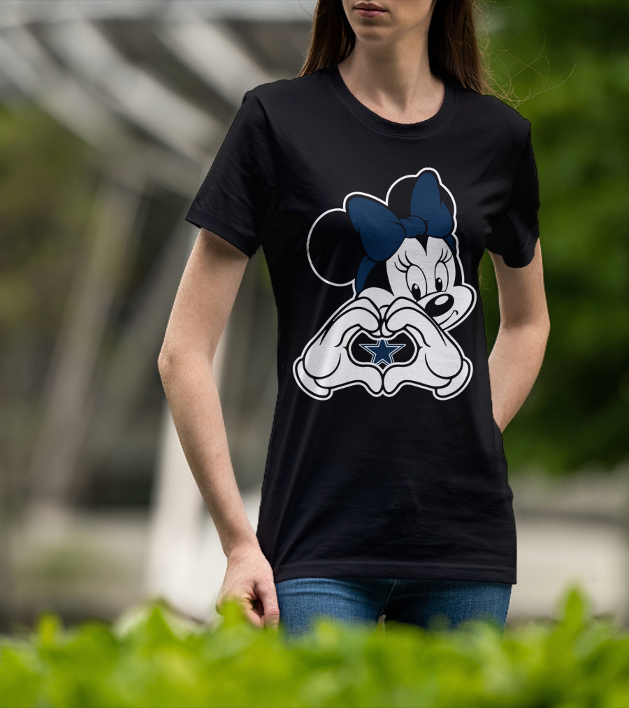Dallas Cowboys Minnie Mouse Heart Star T-Shirt