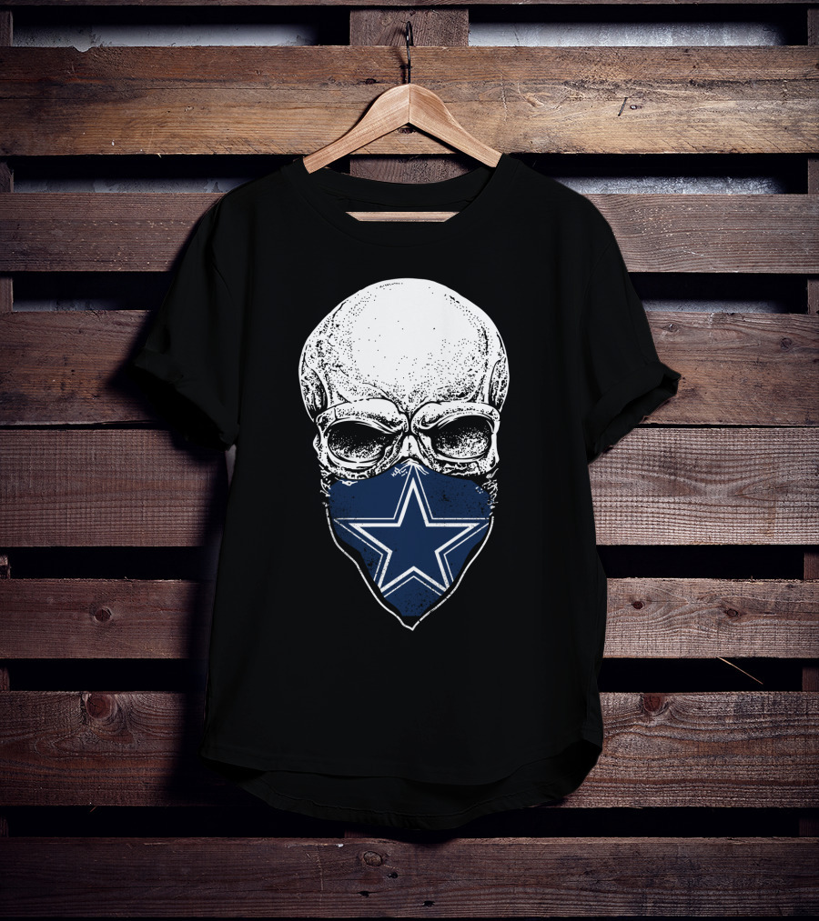 Dallas Cowboys Skull Face Bandana Star T-Shirt