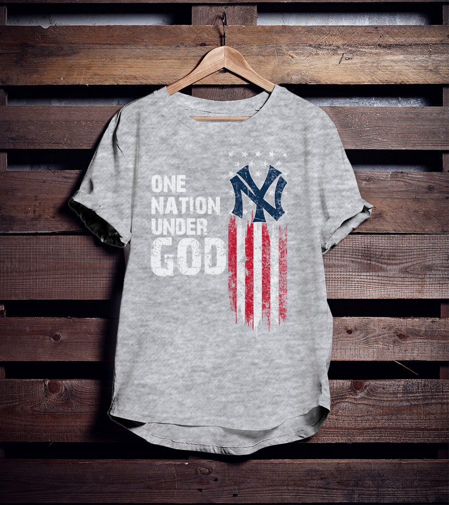 Ny Yankees One Nation Under God American Flag T-Shirt