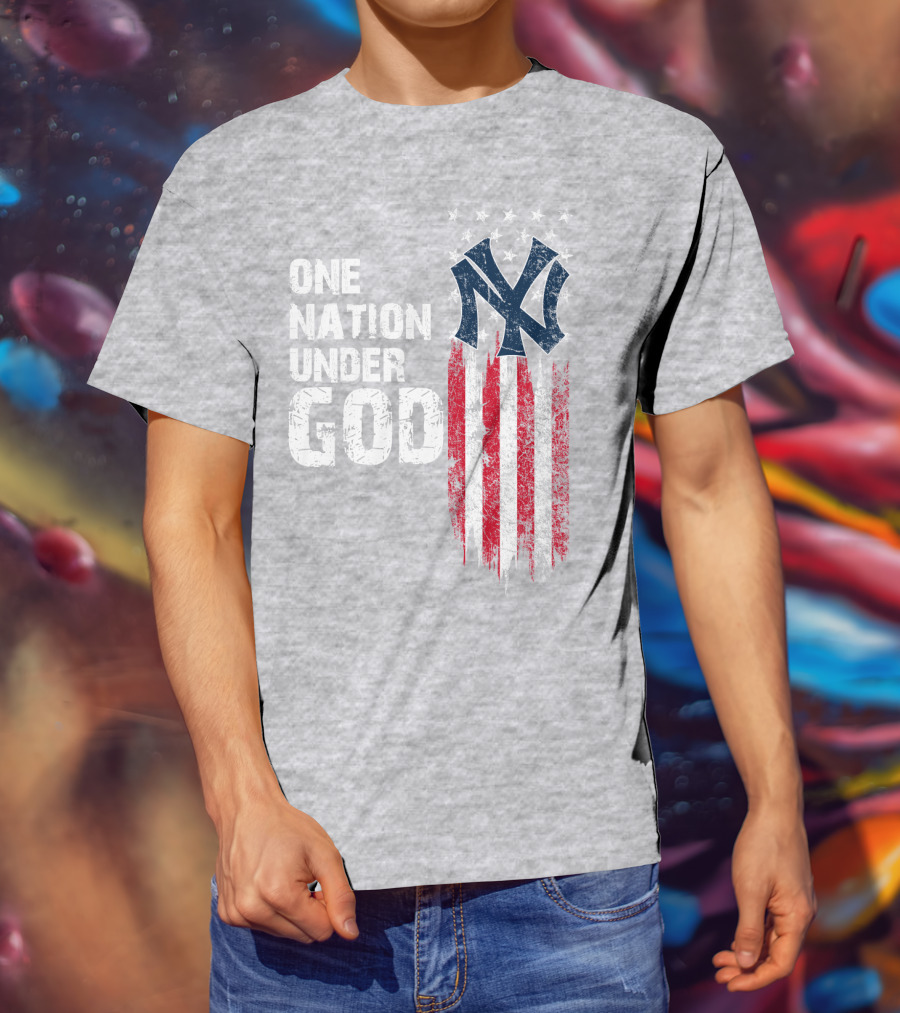 Ny Yankees One Nation Under God American Flag T-Shirt