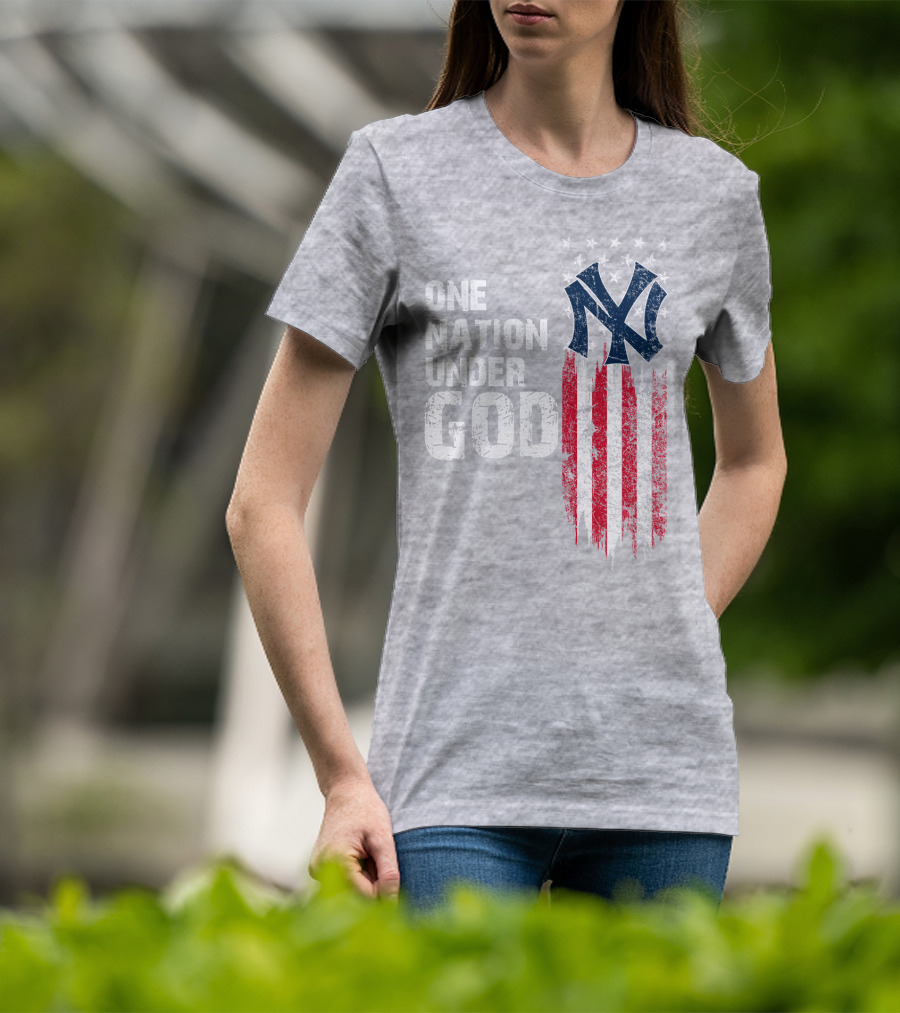 Ny Yankees One Nation Under God American Flag T-Shirt