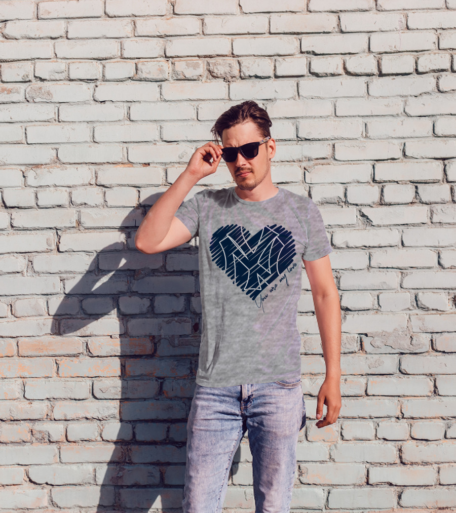 New York Yankees You Are My Love Heart T-Shirt