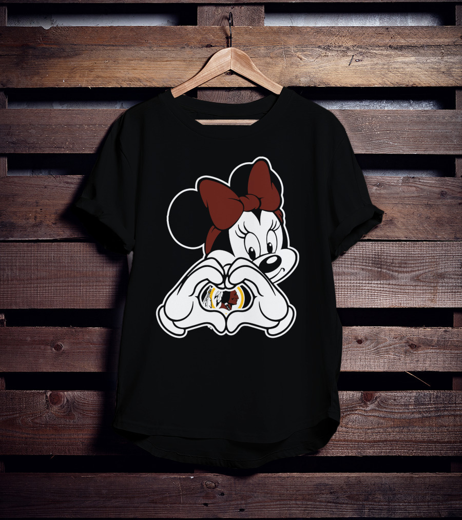 Minnie Heart Washington Redskins T-Shirt