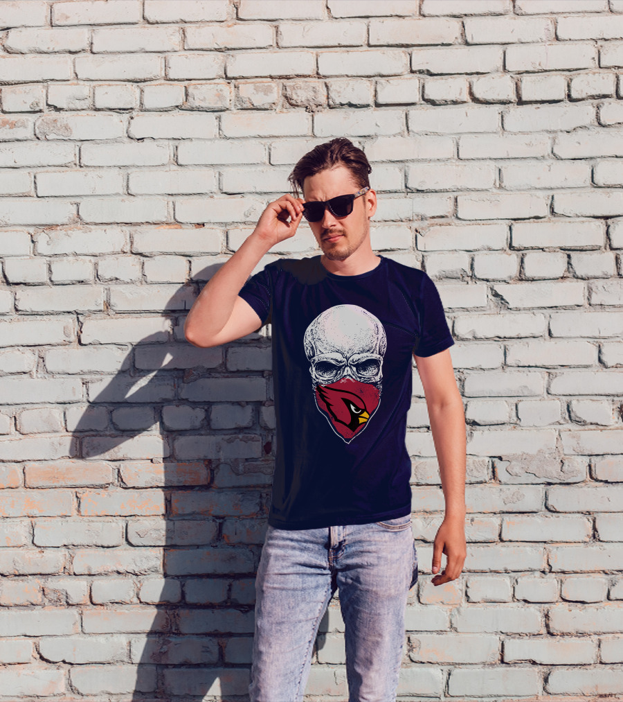 Cardinals Fans Skull Bandana T-Shirt