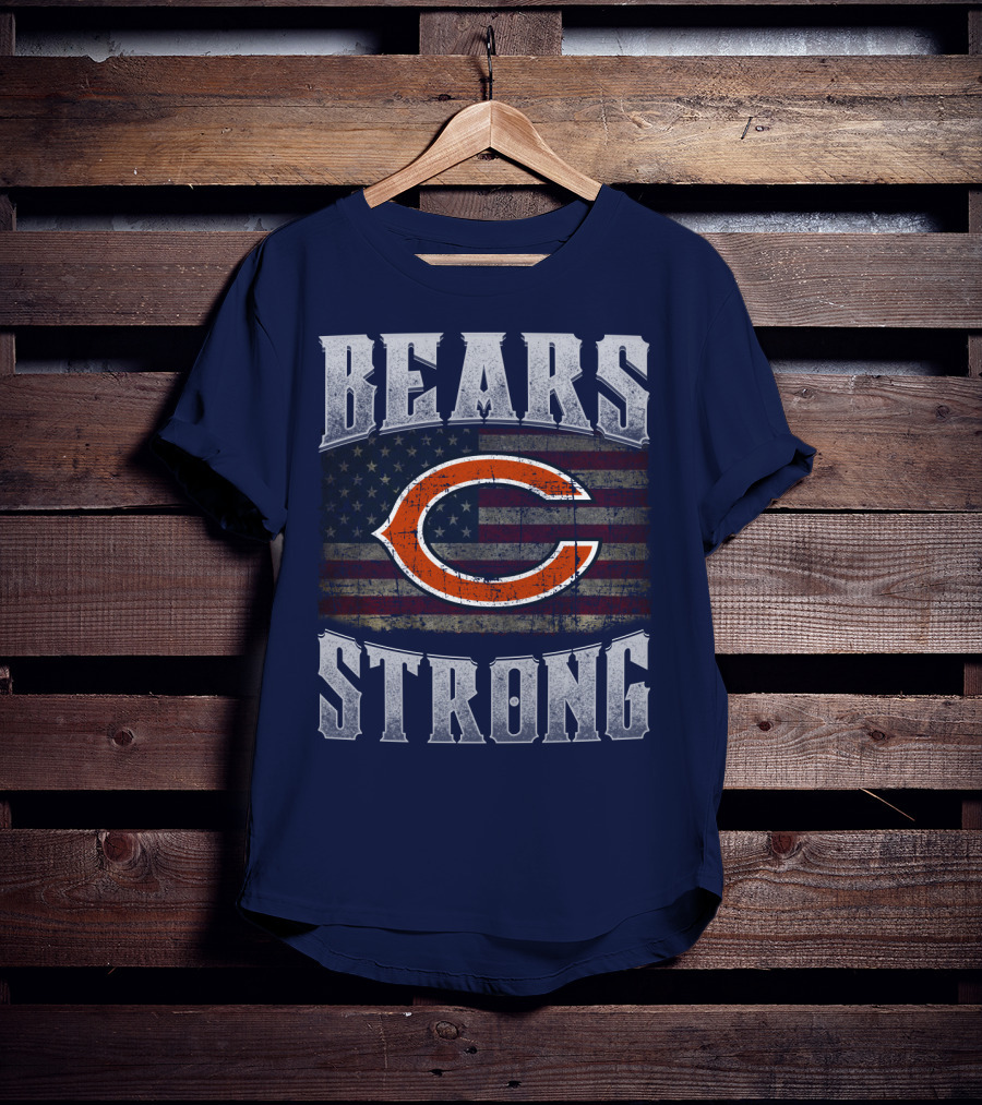 Bears Strong Chicago American Flag T-Shirt
