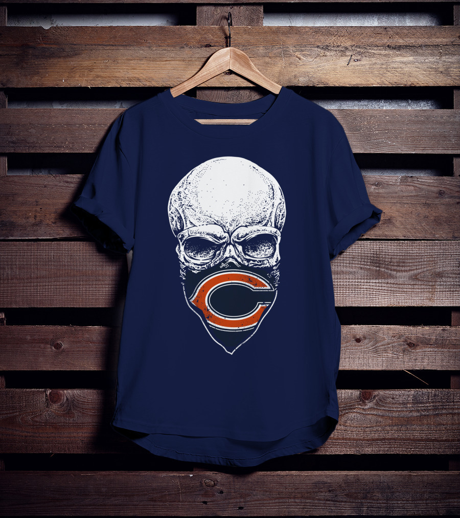 Chicago Bears Skull C T-Shirt