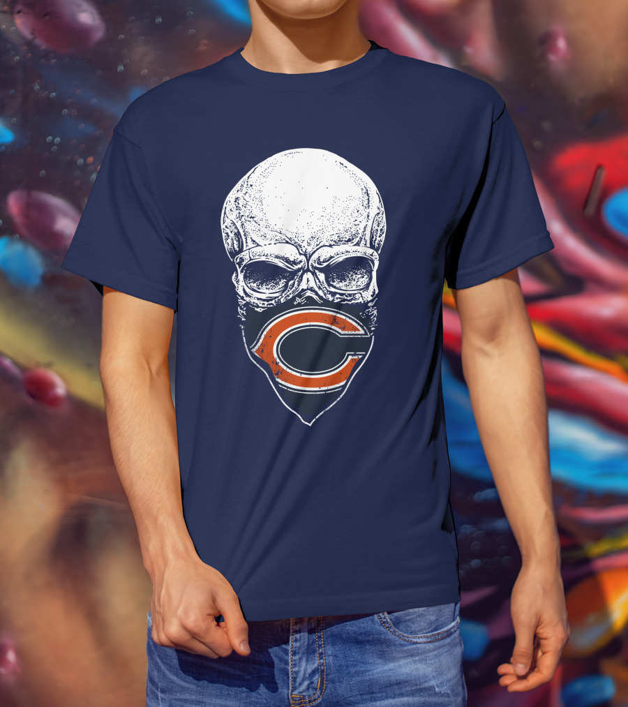Chicago Bears Skull C T-Shirt