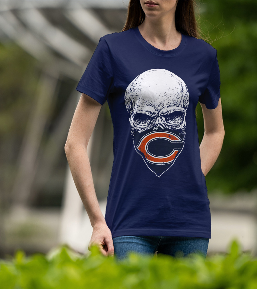 Chicago Bears Skull C T-Shirt