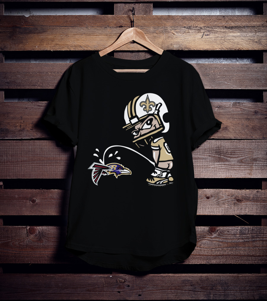 New Orleans Saints Vs Falcons And Ravens Rivalry Humor T-Shirt