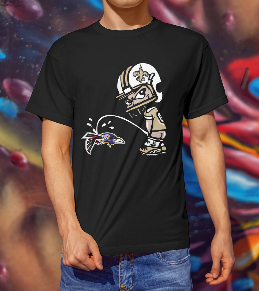 New Orleans Saints Vs Falcons And Ravens Rivalry Humor T-Shirt
