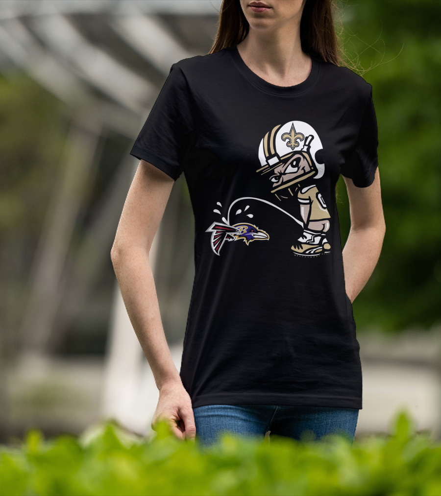 New Orleans Saints Vs Falcons And Ravens Rivalry Humor T-Shirt