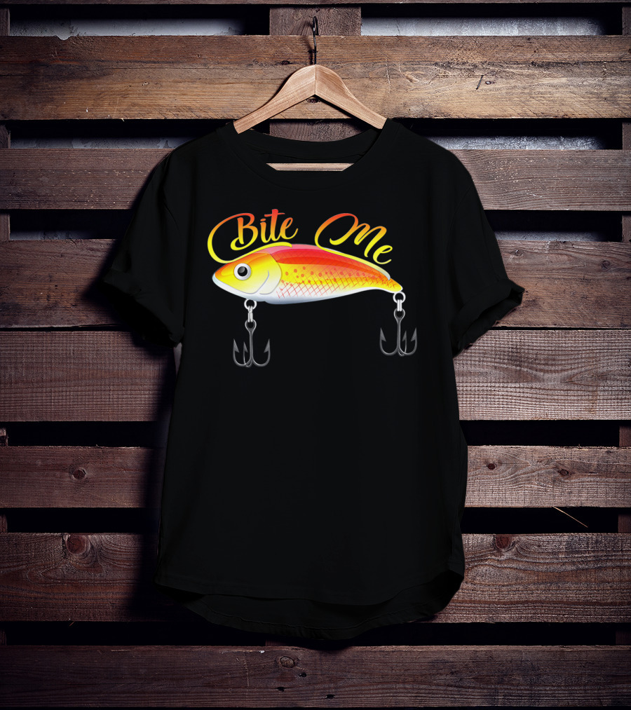 Bite Me Fishing Lure Hooks T-Shirt
