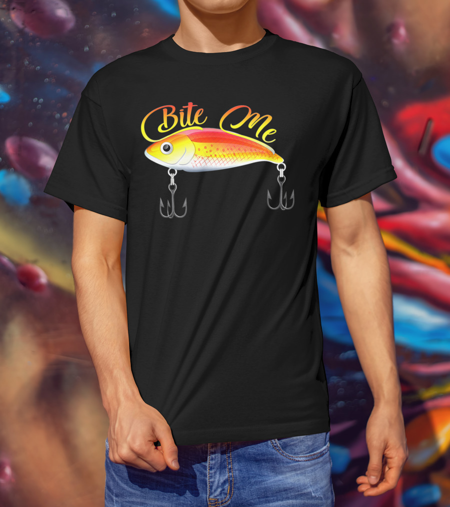 Bite Me Fishing Lure Hooks T-Shirt