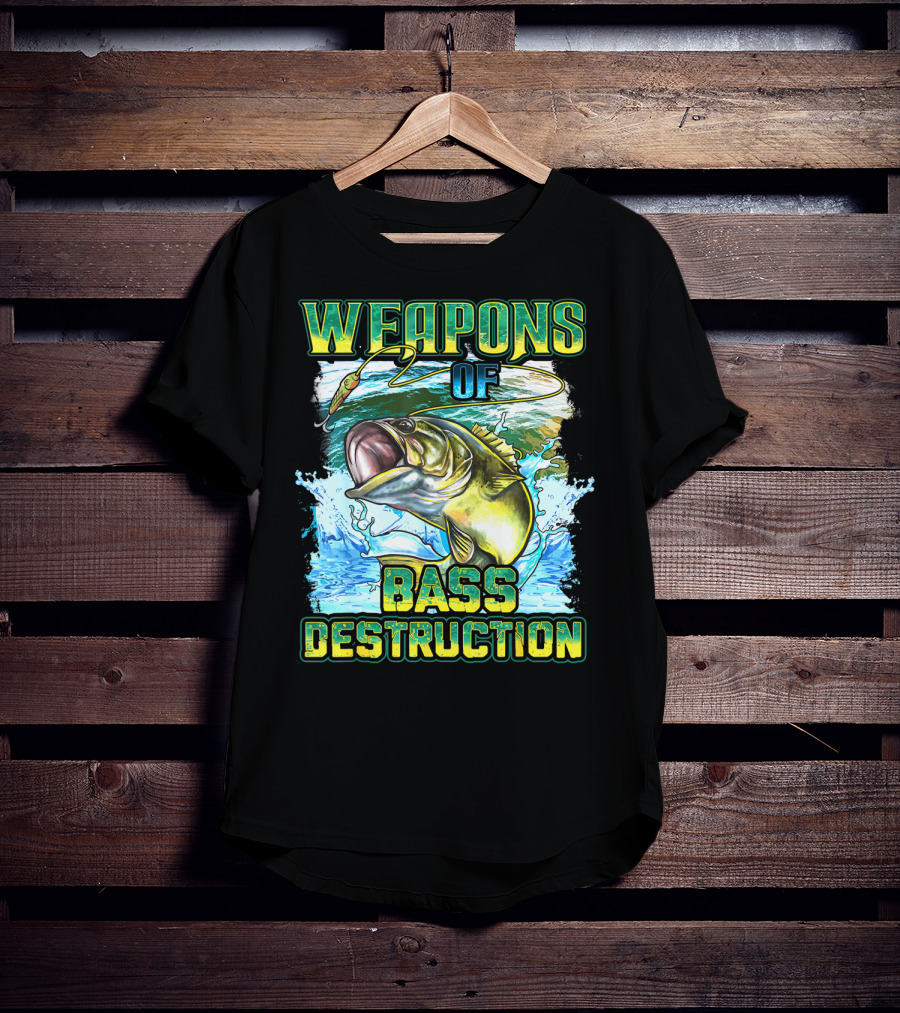 Weapons Of Bass Destruction Fisherman Bass Fishing T-Shirt