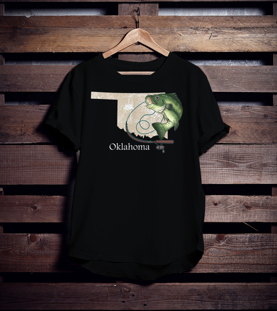 Oklahoma Fishing Fisherman Funny Fish Gear T-Shirt