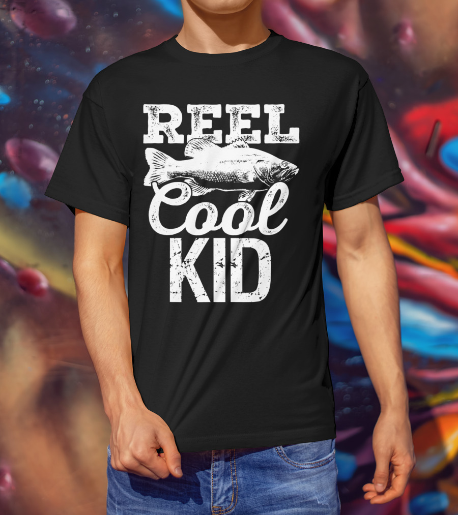 Reel Cool Kid Fishing Outdoor Angler T-Shirt