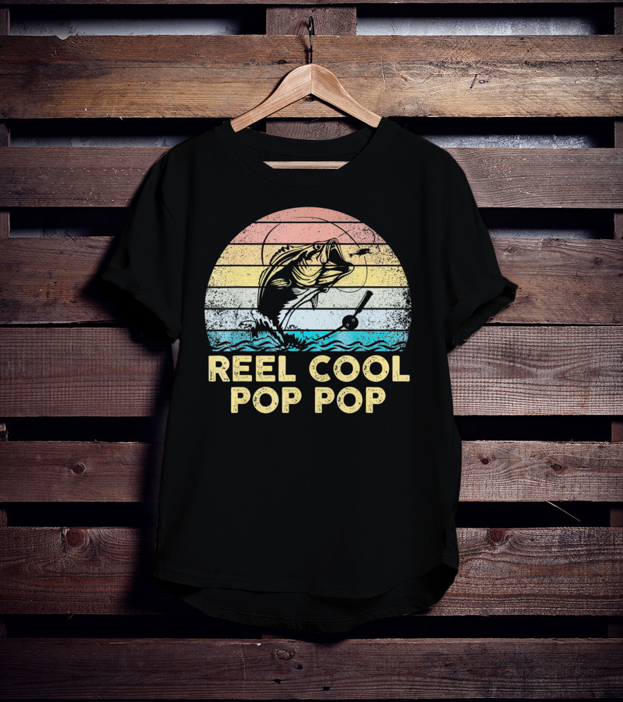 Reel Cool Pop Pop Retro Vintage Fishing Reel T-Shirt