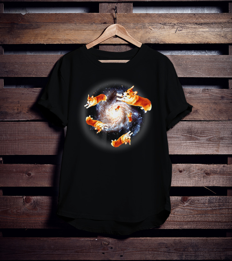 Corgi Galaxy Funny For Girls Space Dogs T-Shirt