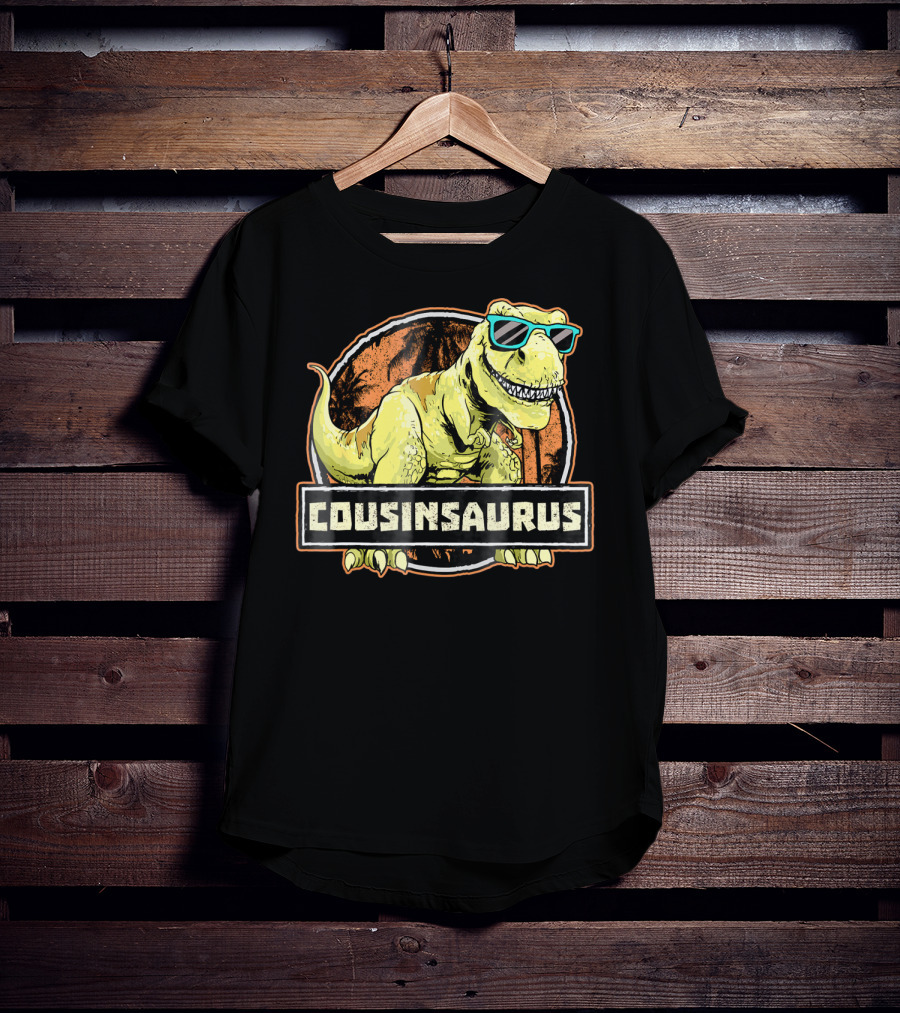 COUSINSAURUS REX Dinosaur With Sunglasses T-Shirt