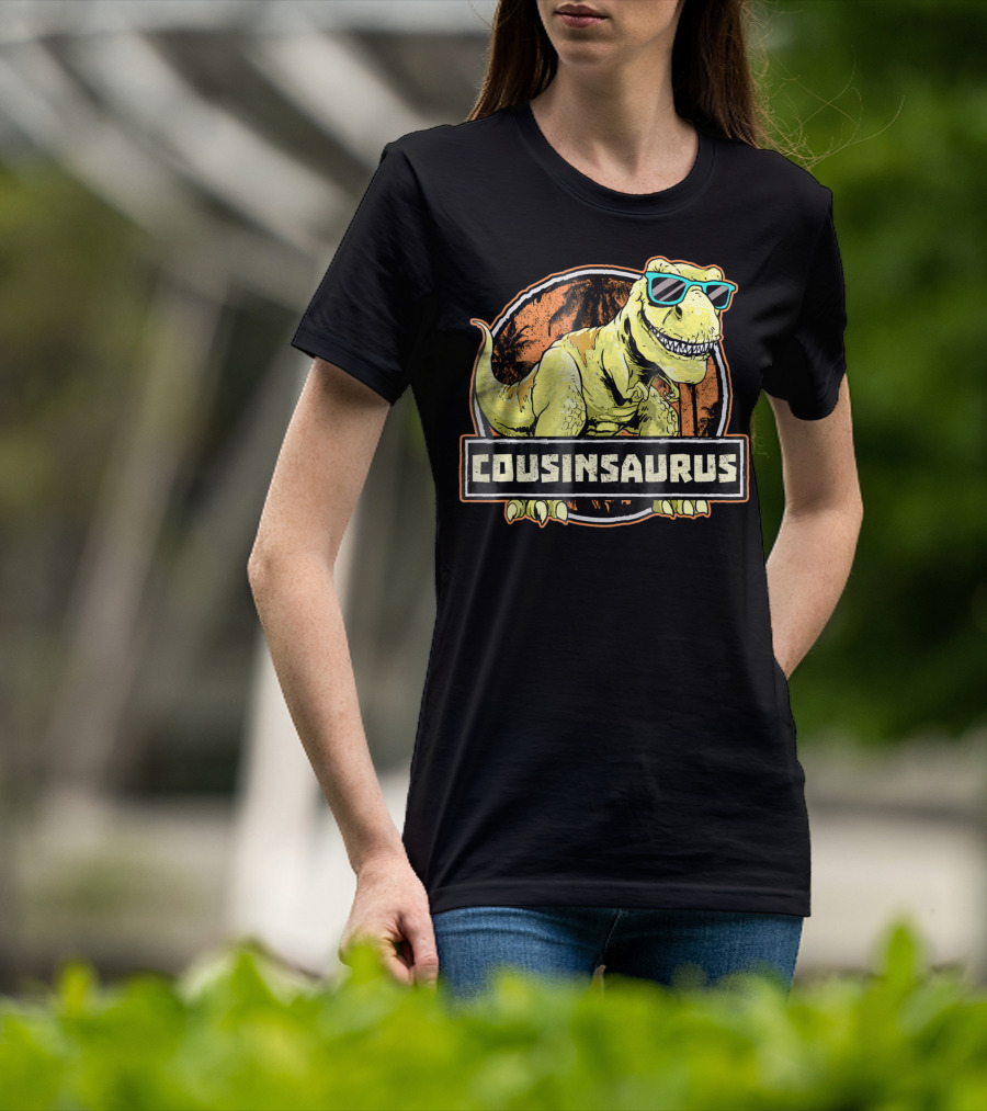 COUSINSAURUS REX Dinosaur With Sunglasses T-Shirt