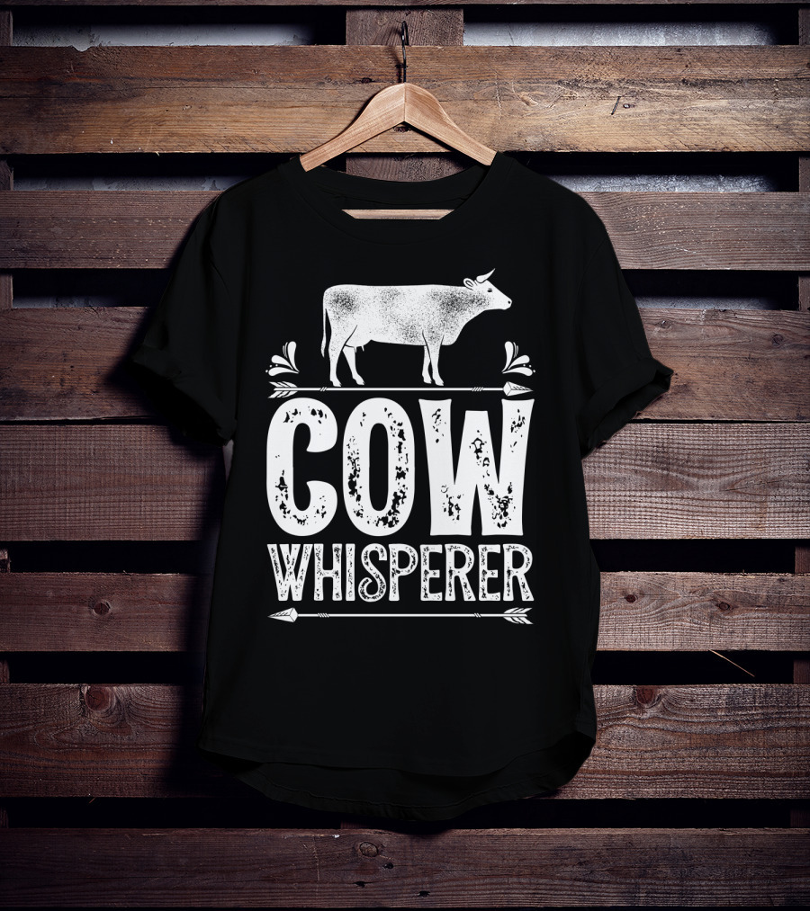 Cow Whisperer Cows Farm Funny Farmer Farming T-Shirt
