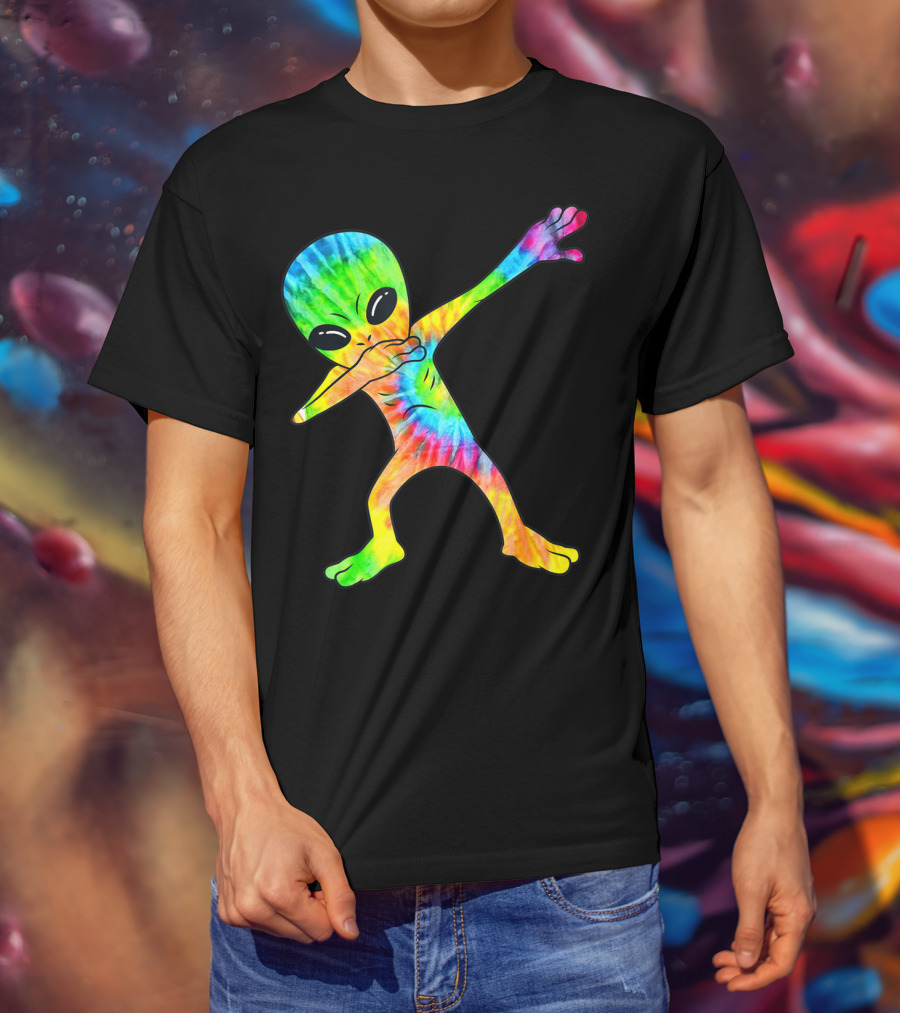 Tie Dye Dabbing Alien T-Shirt