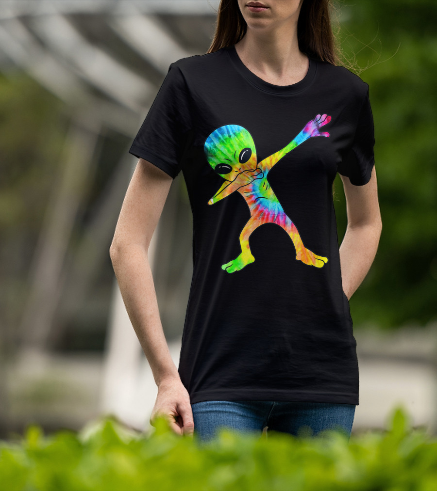 Tie Dye Dabbing Alien T-Shirt