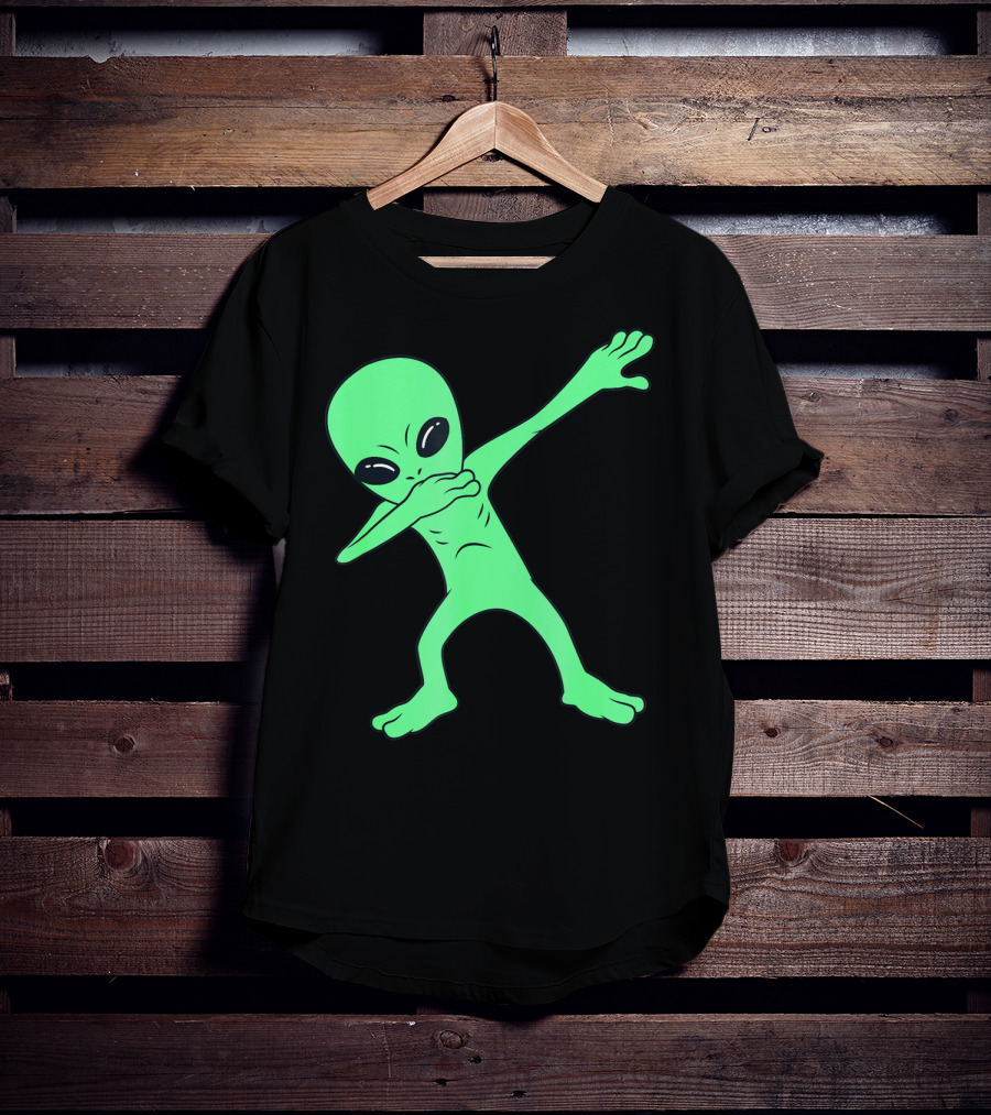 Dabbing Alien Halloween Funny Dab Girl Green Alien Dab Dance T-Shirt