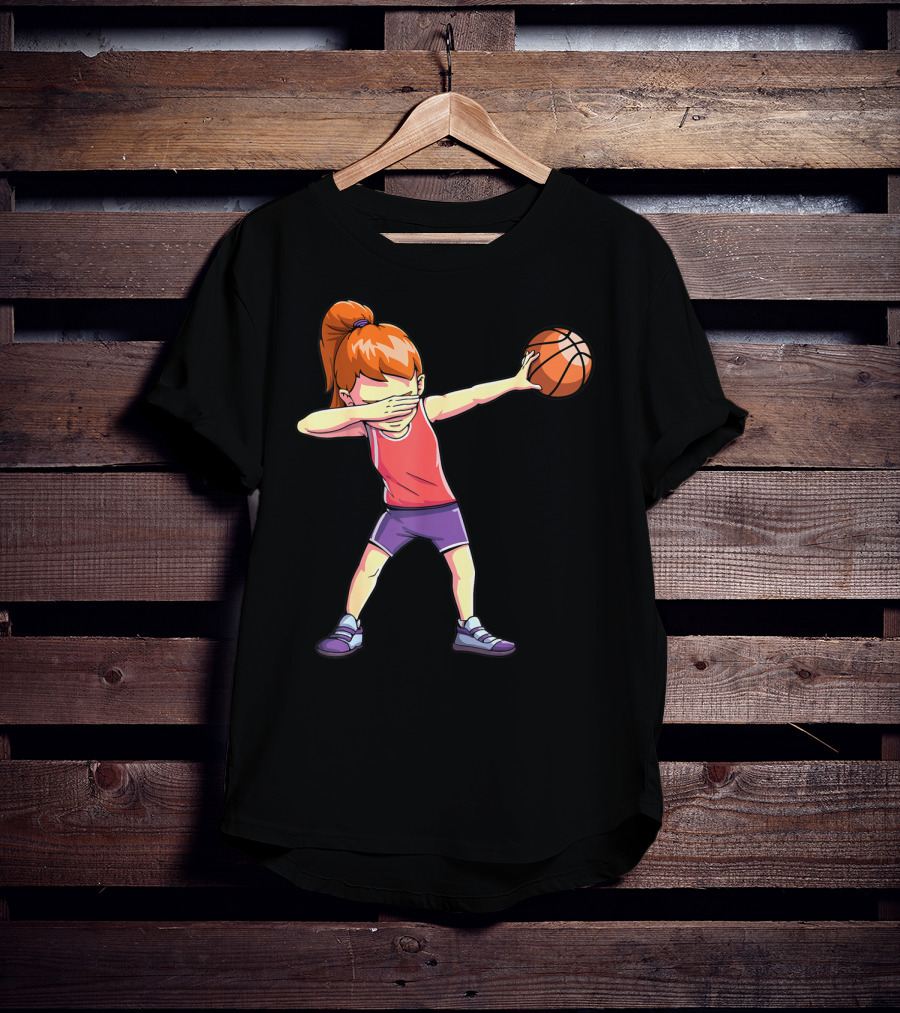 Dabbing Basketball Girl Dab Dance Pose T-Shirt