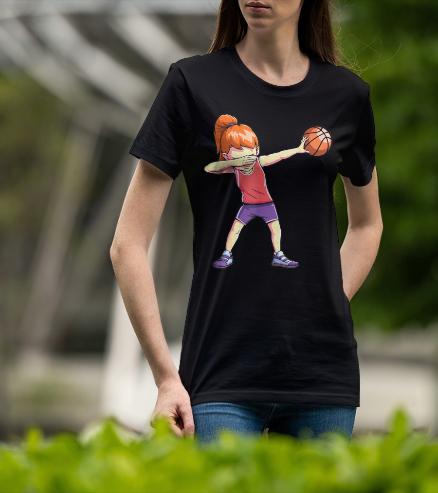 Dabbing Basketball Girl Dab Dance Pose T-Shirt
