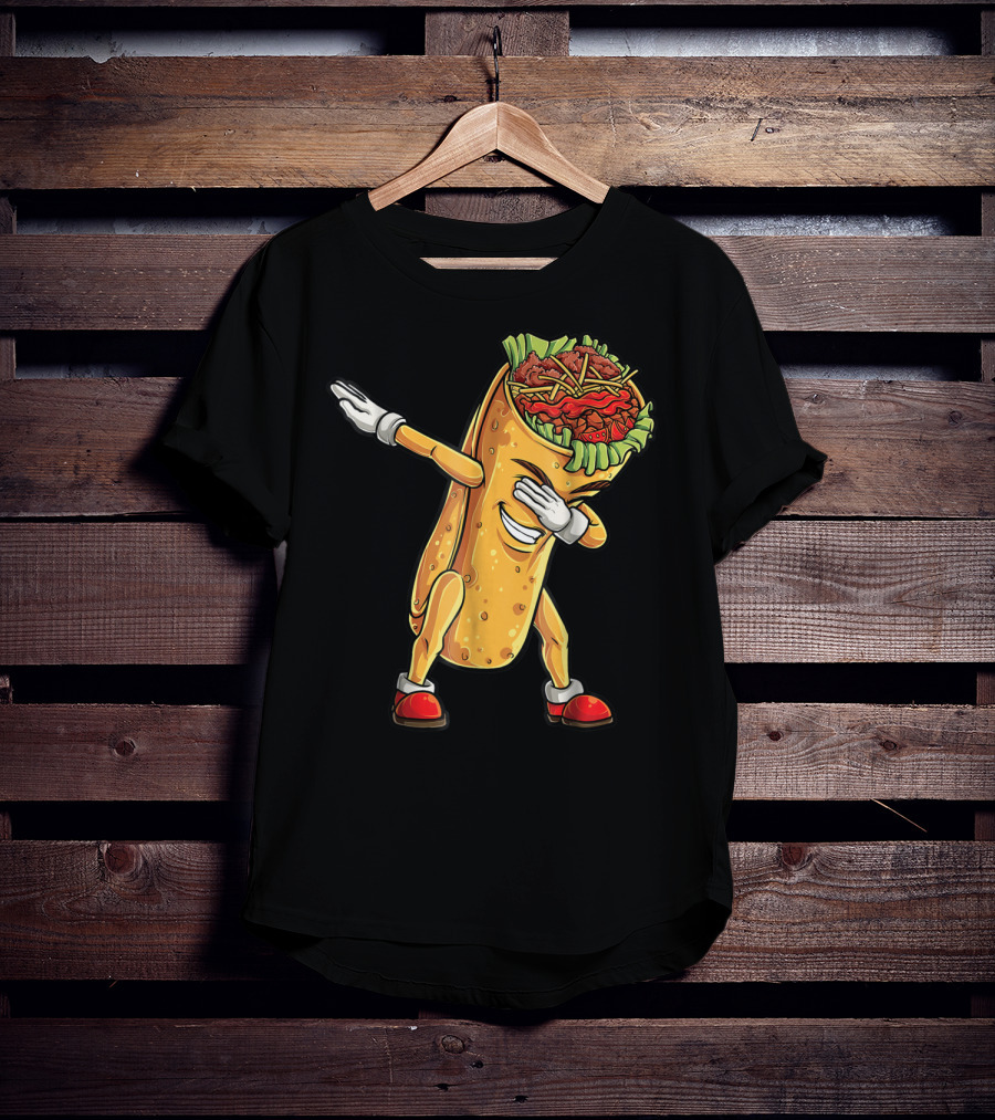 Dabbing Burrito Celebration Cinco De Mayo T-Shirt