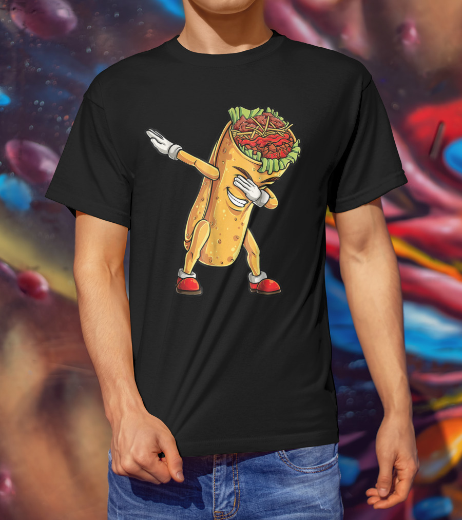 Dabbing Burrito Celebration Cinco De Mayo T-Shirt