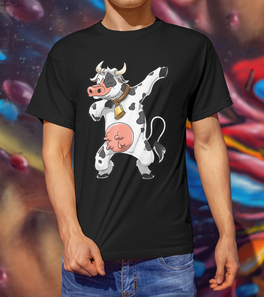 Dabbing Cow Dance Funny Cows Farm Farmer Dab T-Shirt