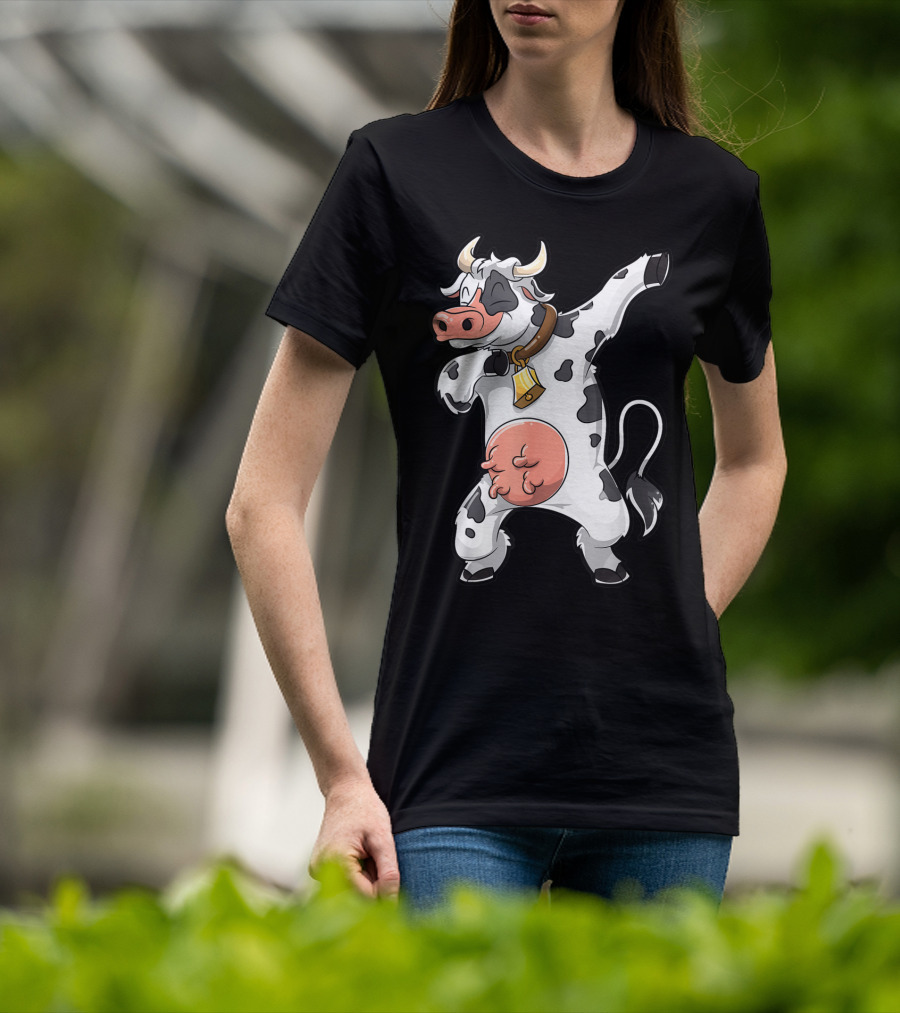 Dabbing Cow Dance Funny Cows Farm Farmer Dab T-Shirt