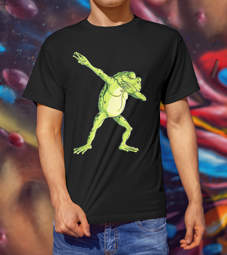 Kids Funny Dabbing Frog Animal Dab T-Shirt