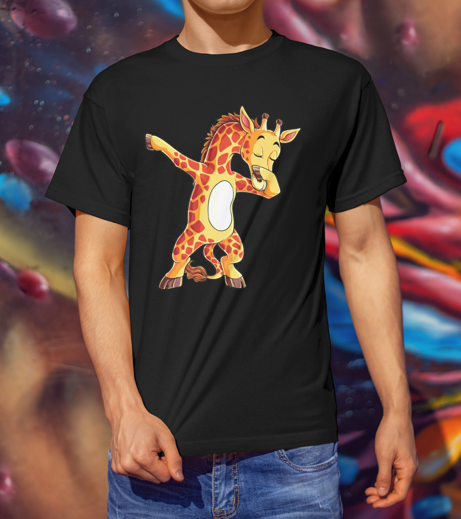 Funny Dabbing Giraffe Dance Pose Giraffes Dab T-Shirt
