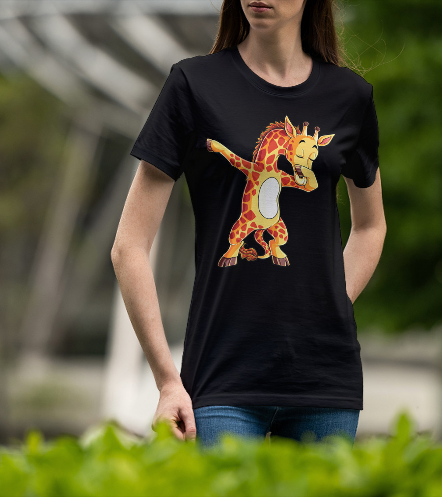 Funny Dabbing Giraffe Dance Pose Giraffes Dab T-Shirt