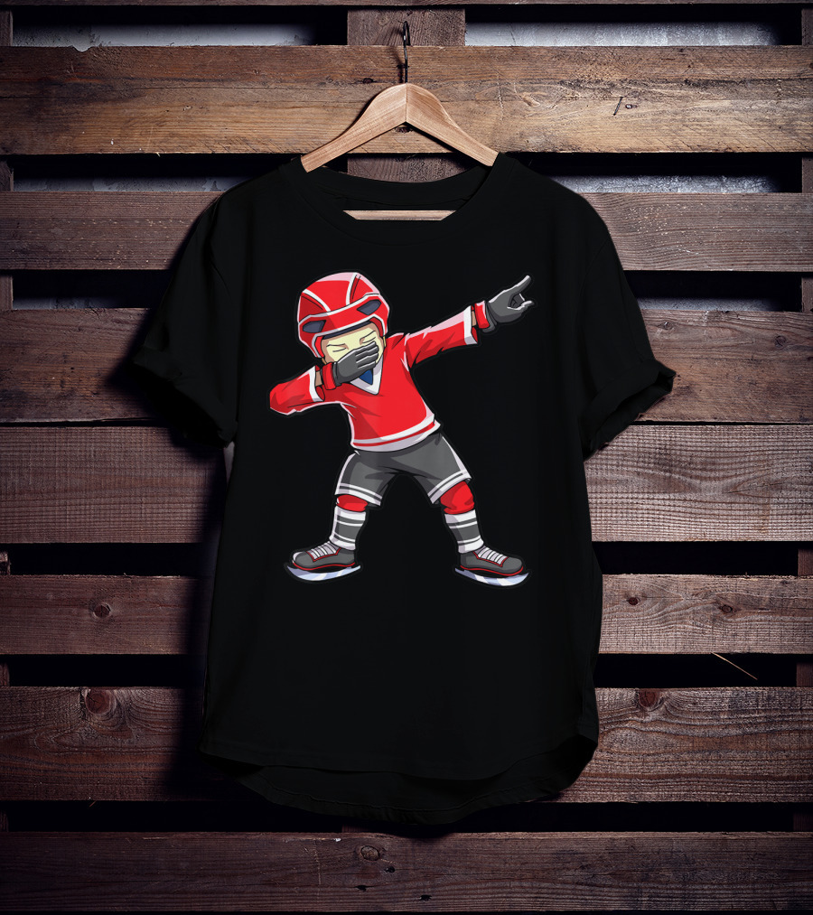 Dabbing Hockey Player Boys Men Kids Dab Squad T-Shirt