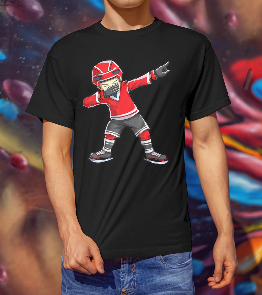 Dabbing Hockey Player Boys Men Kids Dab Squad T-Shirt