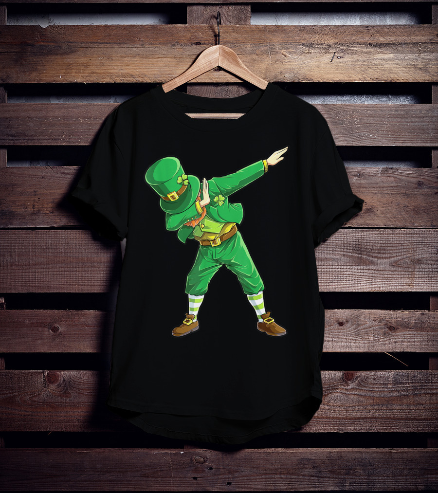 Dabbing Leprechaun St Patricks Day Boys Dab Dance Pose T-Shirt