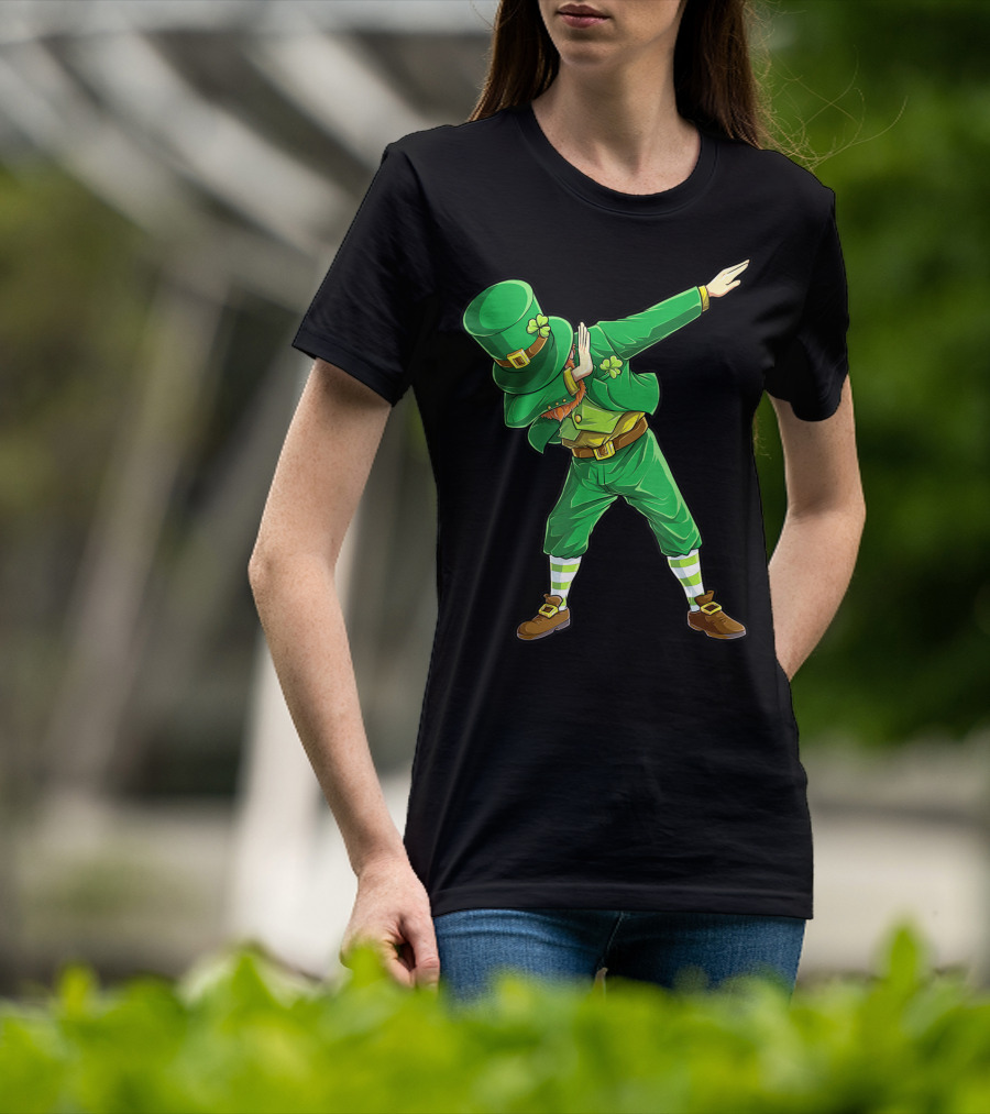 Dabbing Leprechaun St Patricks Day Boys Dab Dance Pose T-Shirt