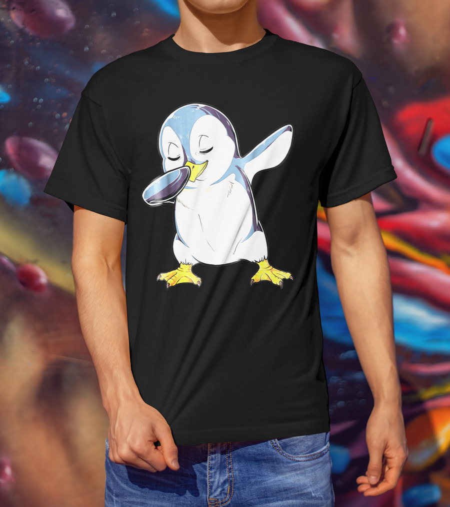 Dabbing Penguin Kids Boys Funny Dab Dance Bird Cute Fun T-Shirt