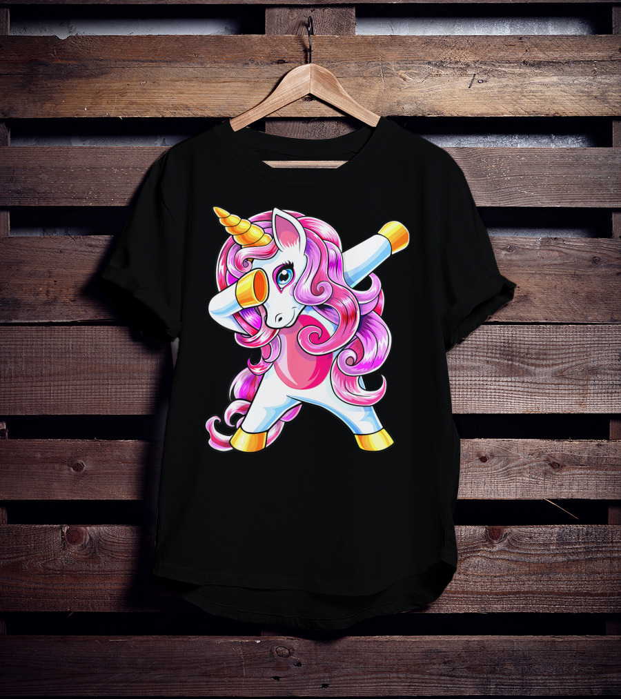 Dabbing Unicorn Birthday Girls Cute Unicorn T-Shirt